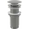 Výpust umyvadlová Alcadrain chrom CLICK/CLACK 5/4" celokovová bez přepadu, velká zátka A395