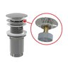 Výpust umyvadlová Alcadrain chrom CLICK/CLACK 5/4" celokovová s přepadem, velká zátka A392C