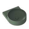 Umyvadlo Ravak Yard 40 keramické tenkostěnné, na konzoli nebo konstrukci Yard, s otvorem pro baterii, grey green, XJX08240000